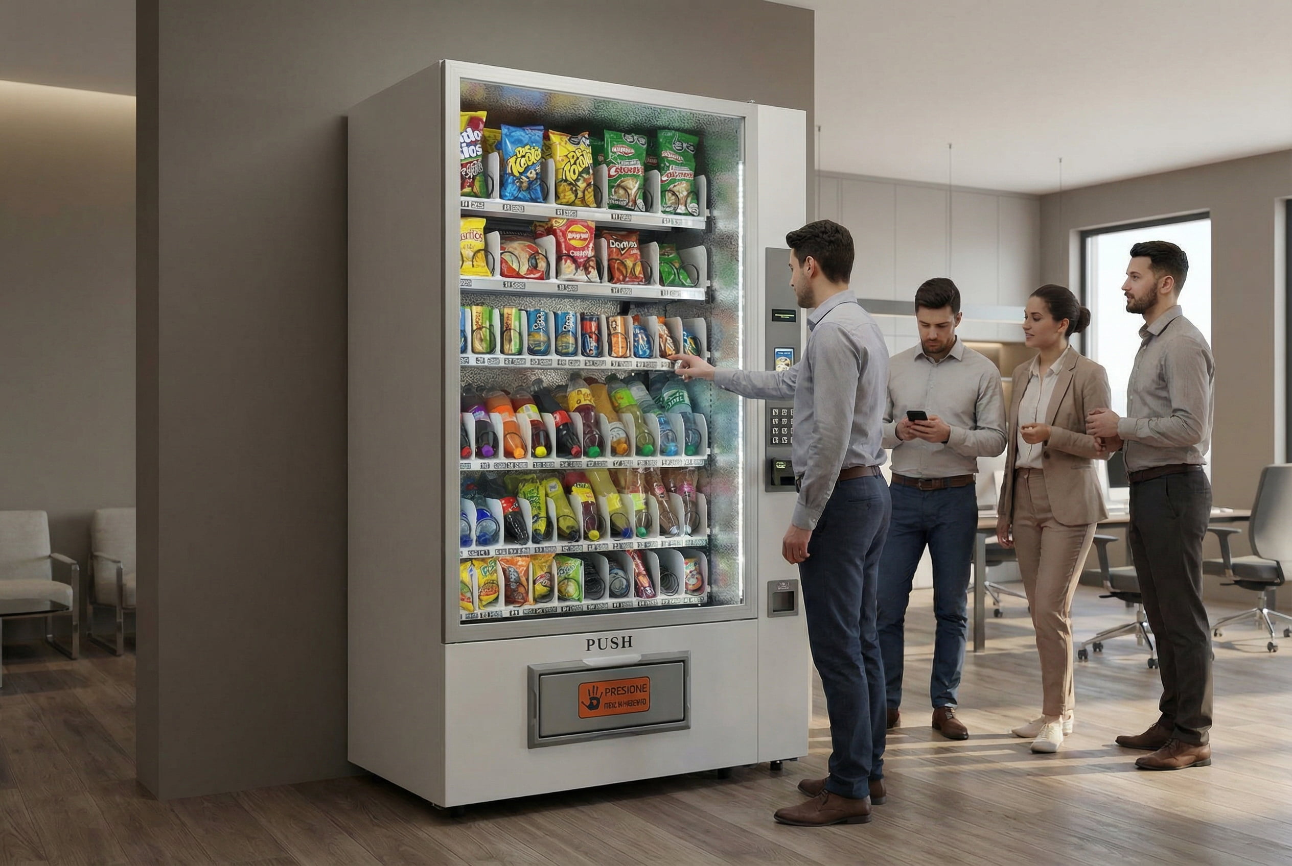 Máquina VendingSion instalada en oficina corporativa